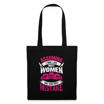 Vêtements de fille de conducteur de camion de femme - Sac en tissu - noir - Devant