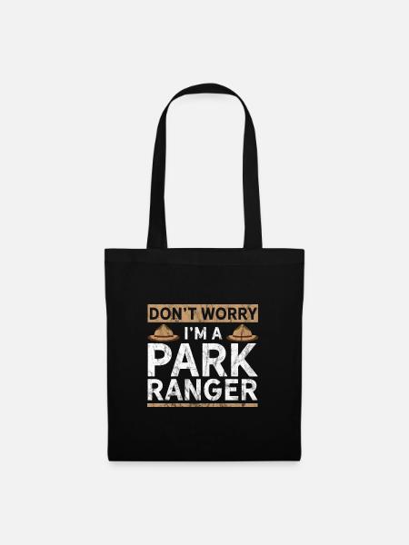 Lustiger Park Ranger - Stoffbeutel - Schwarz