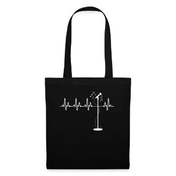 Heartbeat Microphone Chant Chanteur Karaoké - Sac en tissu - noir - Devant