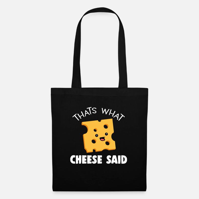 Käse Pun Funny Apparel - Stoffbeutel - Schwarz