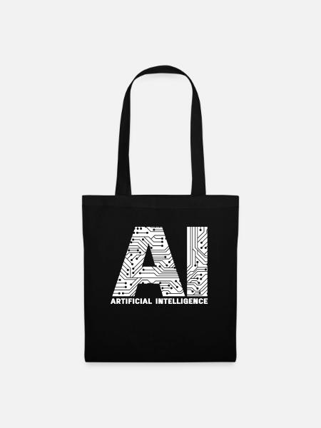 KI Künstliche Intelligenz - Stoffbeutel - Schwarz