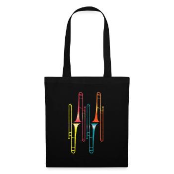 Musique de groupe de trombone rétro - Sac en tissu - noir - Devant