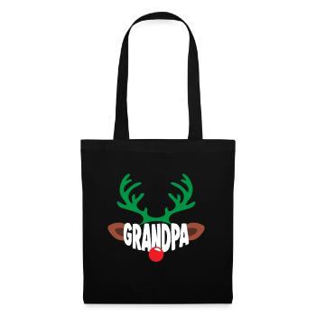 Vêtements de Noël de Grand-père de Noël pour rennes - Sac en tissu - noir - Devant