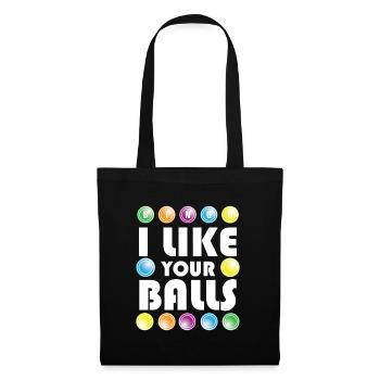 Boules de Bingo Drôles - Sac en tissu - noir - Devant