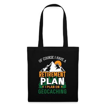 Plan de retraite Géocaching Drôle de géocache - Sac en tissu - noir - Devant