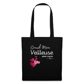 Grand mère merveilleuse cadeau mamie personnalisé - Sac en tissu - noir - Devant