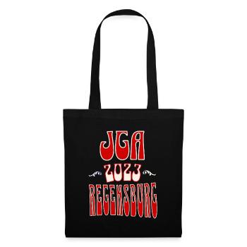 Regensburg JGA Junggesellenabschied 2023 für Fans - Stoffbeutel - Schwarz - Vorne