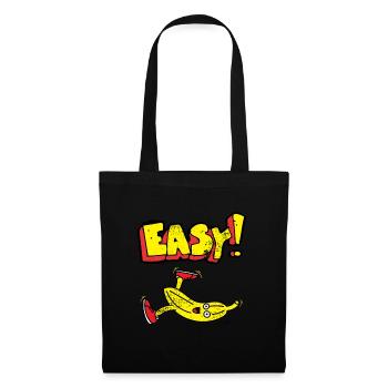 Bam Bam Easy Banana. Design mit Banane für - Stoffbeutel - Schwarz - Vorne