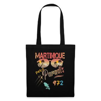 Idee cadeau La Martinique un petit paradis - Sac en tissu - noir - Devant