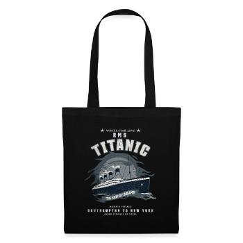 Vintage Titanic amant Noël cadeaux d’anniversaire - Sac en tissu - noir - Devant