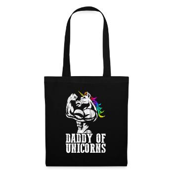Daddy of Unicorns Dadacorn Dad with Daughters Gift - Tote Bag - black - Front