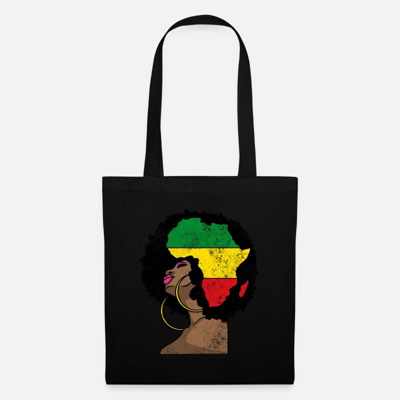 African Queen Afro - Tote Bag - black