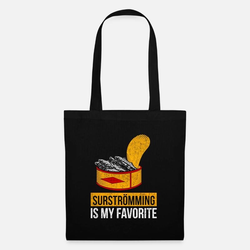 Witziges Surströmming Outfit - Stoffbeutel - Schwarz