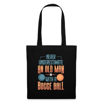 Old Man Bocce Player Funny Sport Oldies Gift - Tote Bag - black - Front