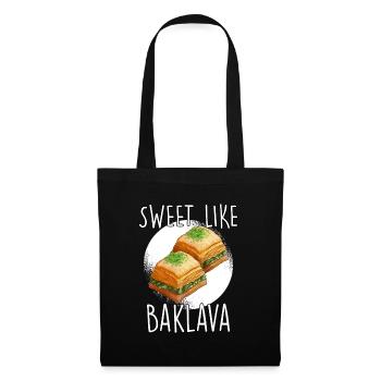 Doux comme baklava Turquie Grèce cadeau - Sac en tissu - noir - Devant