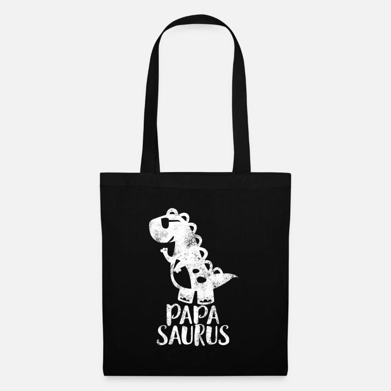PapaSaurus Bester Papa Papa Saurus DaddySaurus - Stoffbeutel - Schwarz