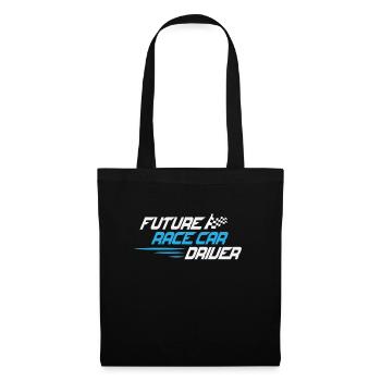 Passionné de voiture de course Pilote de voiture de course futur drôle - Sac en tissu - noir - Devant