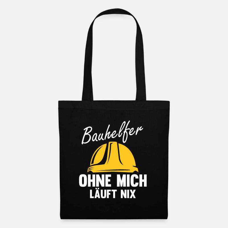 Hausbau Eigenheim Bauhelfer - Stoffbeutel - Schwarz