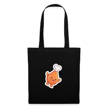 Happy Hot Dog - Food Kawaii Design - Tote Bag - black - Front