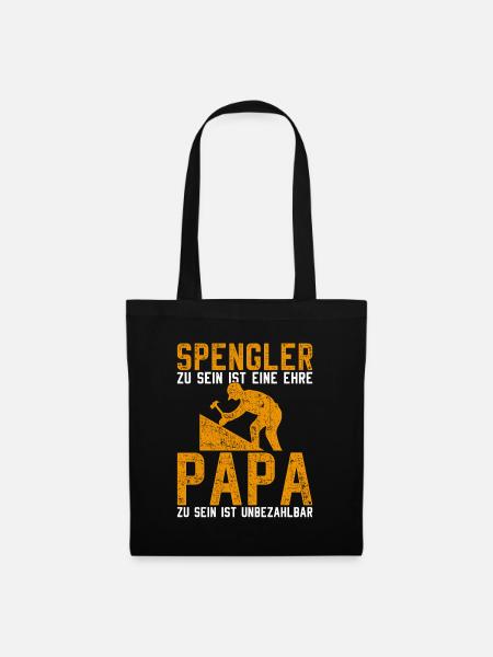 Spengler Papa Klempner Installateur - Stoffbeutel - Schwarz