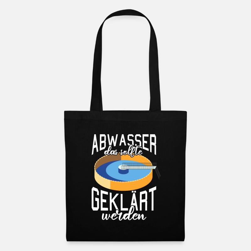 Abwassertechniker Abwasser geklärt Kläranlage - Stoffbeutel - Schwarz