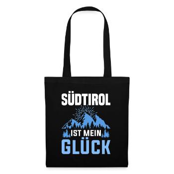 Südtirol ist mein Glück Südtiroler - Stoffbeutel - Schwarz - Vorne