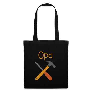 Opa Werkzeug Opa Enkel Partnerlook - Stoffbeutel - Schwarz - Vorne