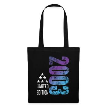 Limited Edition 20 Jahre Geburtstag Jahrgang 2002 - Stoffbeutel - Schwarz - Vorne