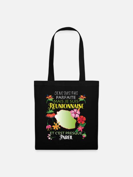 Pour Ma Réunionnaise Parfaite Cadeau Femme Réunion - Sac en tissu - noir
