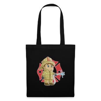 Little Firefighter Kinder Feuerwehr - Stoffbeutel - Schwarz - Vorne