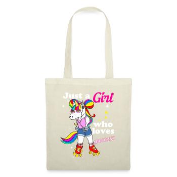 Licorne Roller Skate Style Vintage Années 80 - Sac en tissu - nature - Devant