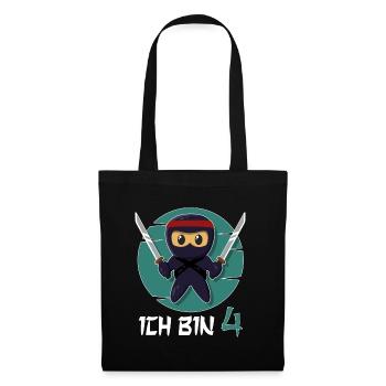 I'm 4 Ninja 4th Birthday Boys 4th Birthday - Tote Bag - black - Front