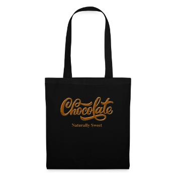 Chocolat Naturellement Sucré Fière Noir Femme - Sac en tissu - noir - Devant