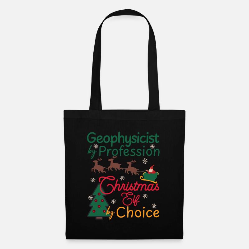 Geophysicist Weihnachten xmas Elf Geophysik - Stoffbeutel - Schwarz