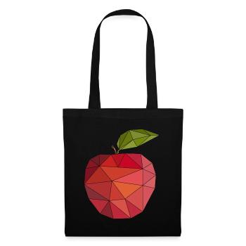 Apfel Obst Apfelpflücker pflücken Gesund Vegan - Stoffbeutel - Schwarz - Vorne