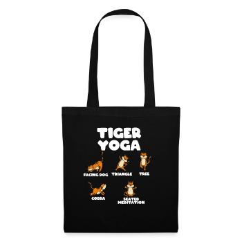 Tiger Yoga - Tote Bag - black - Front