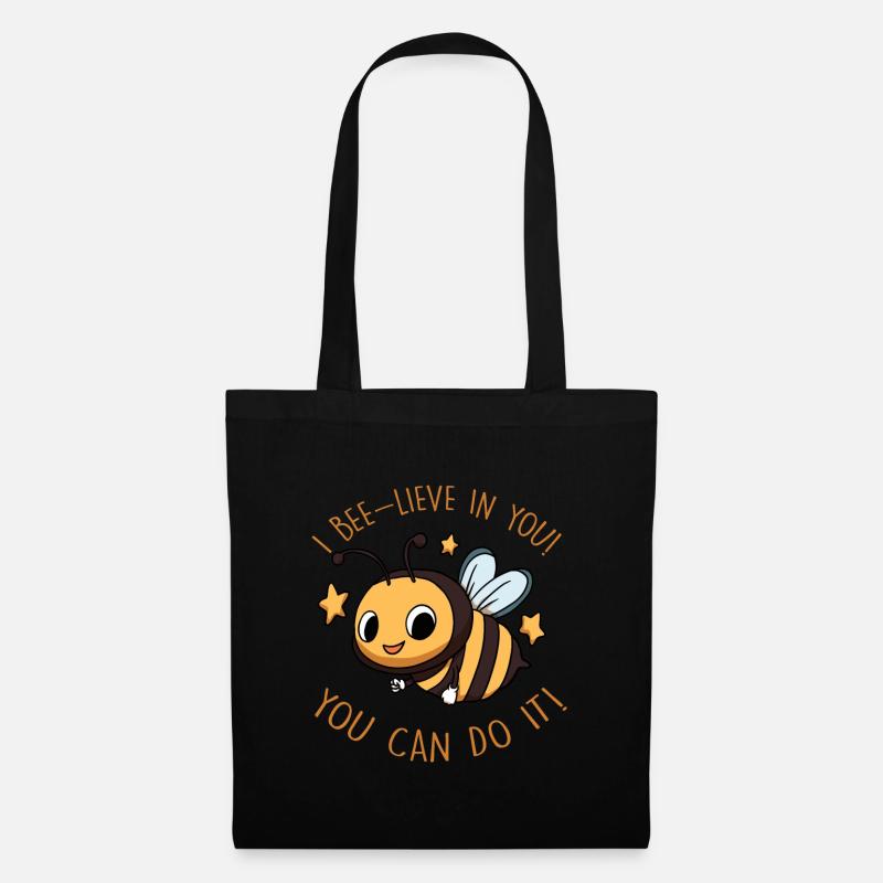 Biene Bee Witzg - Stoffbeutel - Schwarz