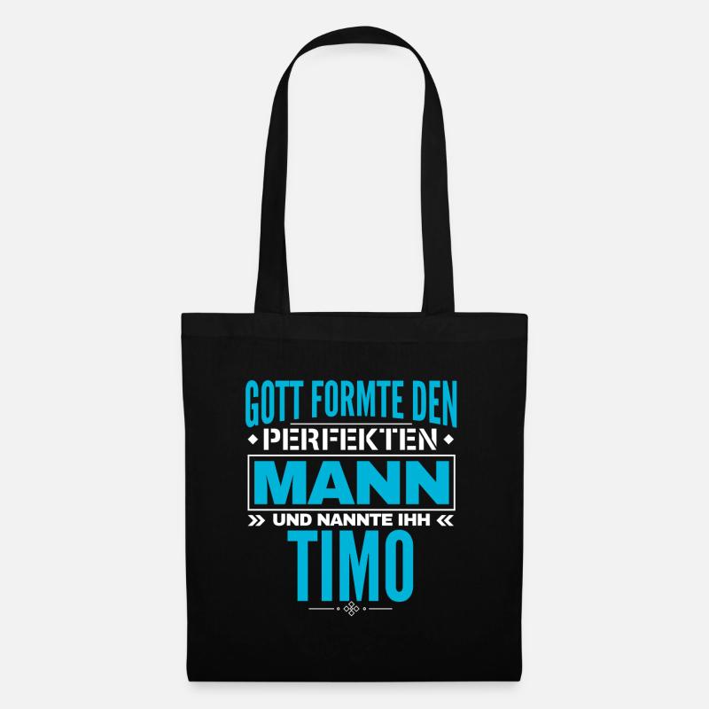 Timo Name Design - Stoffbeutel - Schwarz