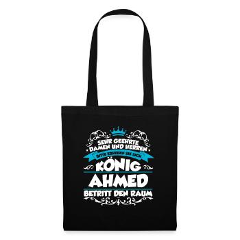 Ahmed Name Design - Stoffbeutel - Schwarz - Vorne