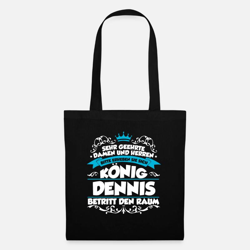 Dennis Name Design - Stoffbeutel - Schwarz