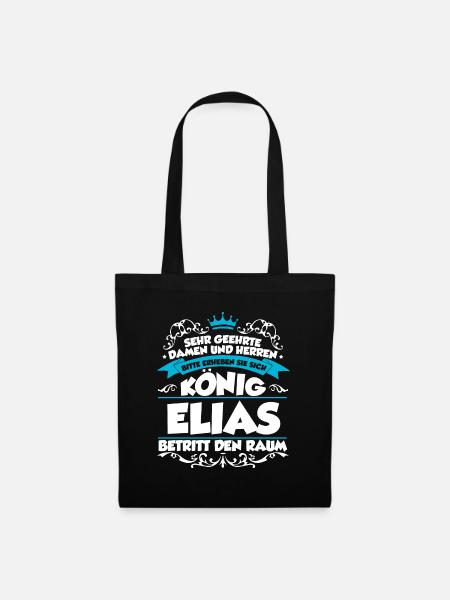Elias Name Design - Stoffbeutel - Schwarz