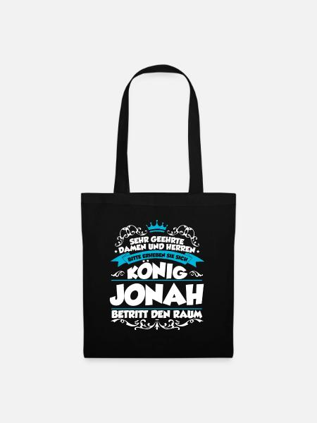 Jonah Name Design - Stoffbeutel - Schwarz