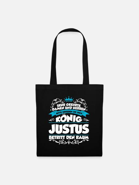 Justus Name Design - Stoffbeutel - Schwarz