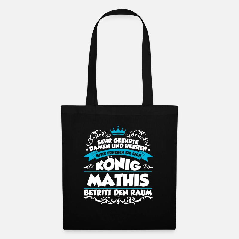 Mathis Name Design - Stoffbeutel - Schwarz