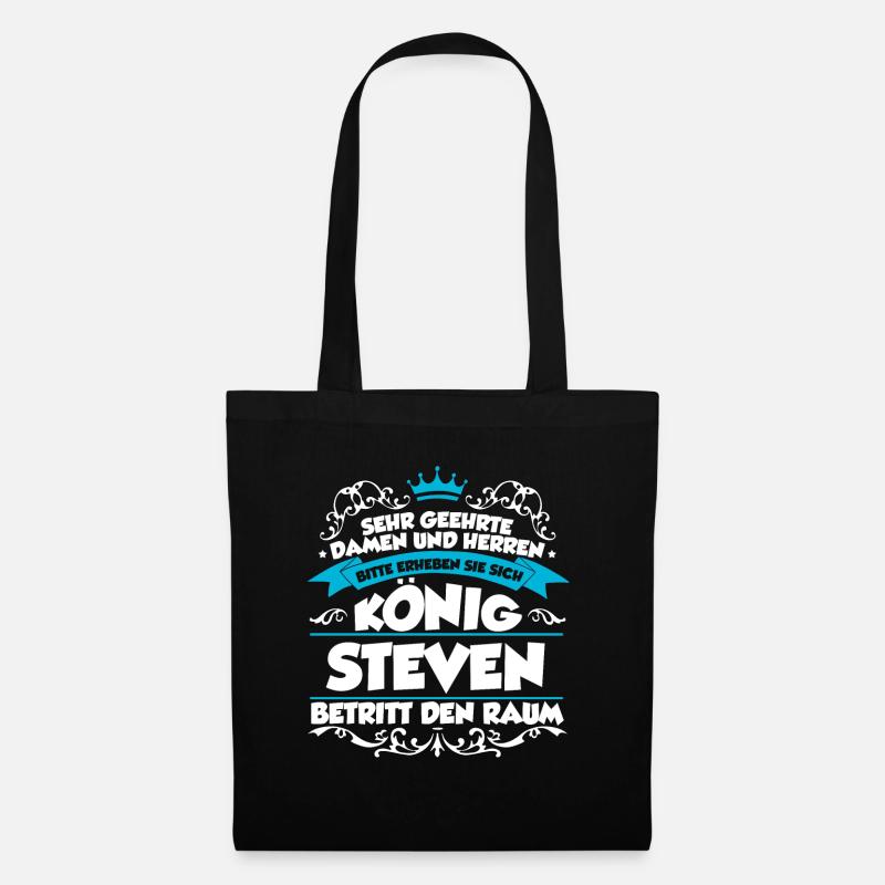 Steven Name Design - Stoffbeutel - Schwarz