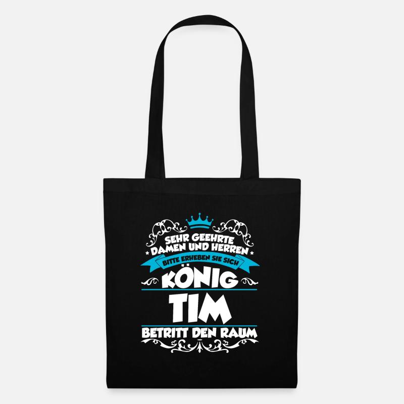 Tim Name Design - Stoffbeutel - Schwarz