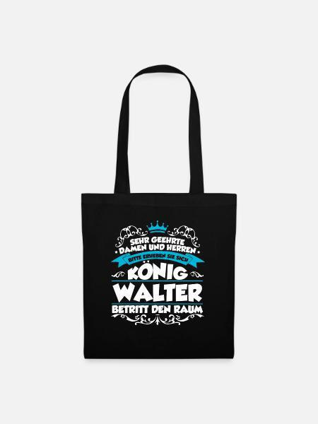 Walter Name Design - Stoffbeutel - Schwarz