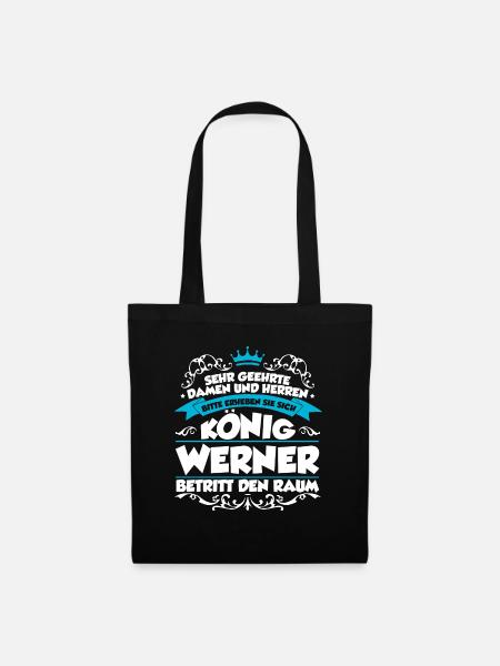 Werner Name Design - Stoffbeutel - Schwarz