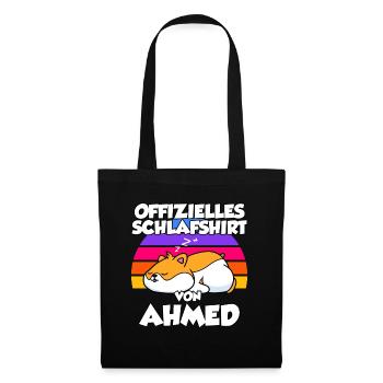 Offizielles Schlafshirt Von Ahmed - Stoffbeutel - Schwarz - Vorne
