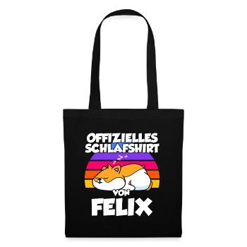 Offizielles Schlafshirt Von Felix - Stoffbeutel - Schwarz - Vorne